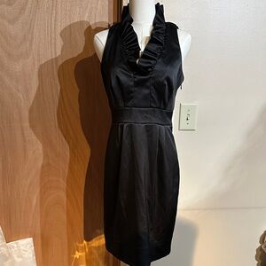 Taylor Black Ruffled Mini Dress